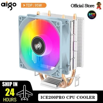 Aigo ICE200PRO Air CPU Cooler 2 Heatpipes Radiator Cooling 3PIN PWM Fan Quiet