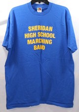 Vintage 1990s Sheridan High School Band Tee XL USA Made Single Stitch Walmart
