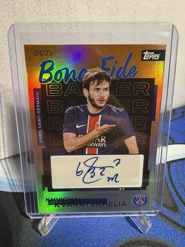 2025/26 topps paris saint germain Team Set PSG Kvicha Kvaratskelia Auto /25