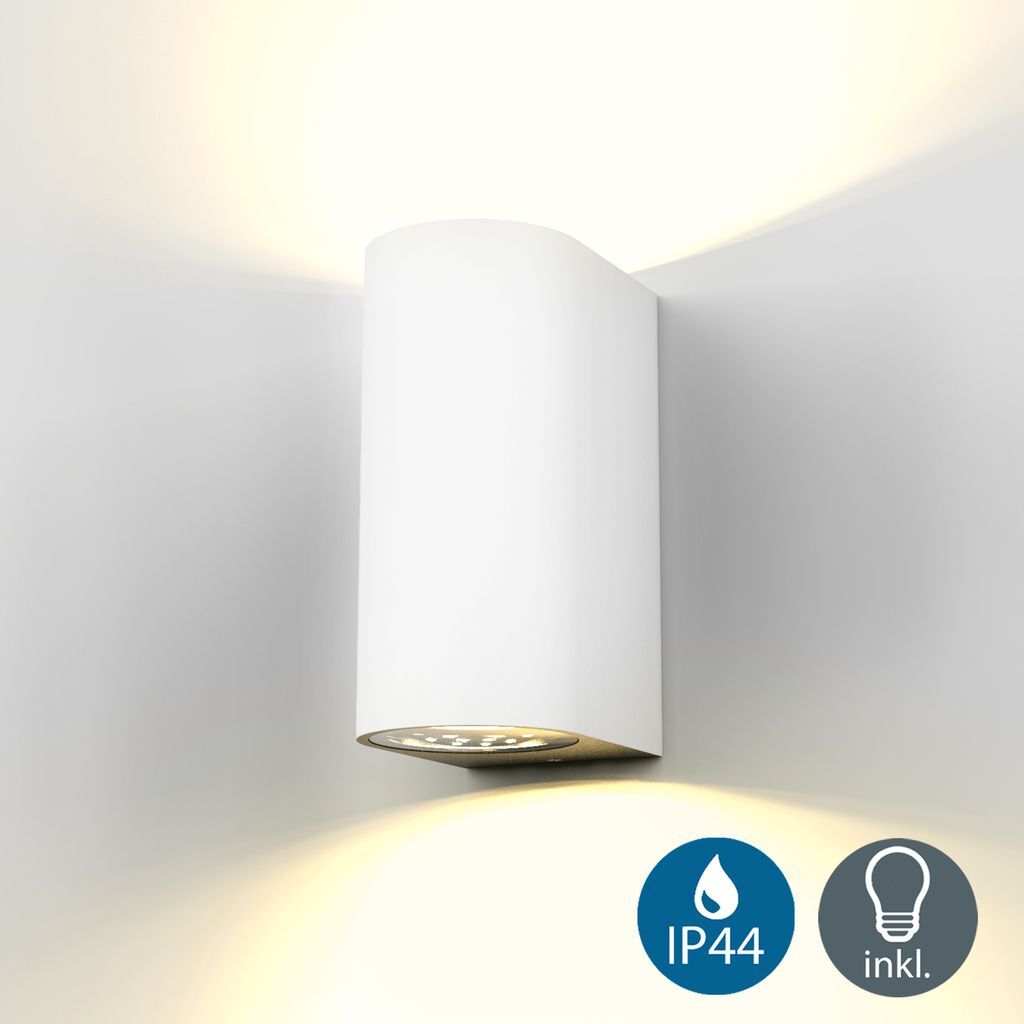 Applique murale extérieure LED Volans blanche au design contemporain épuré IP44