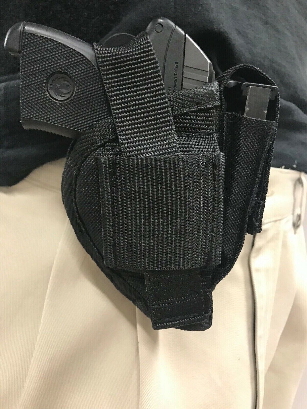 Hip holster With Extra Magazine Pouch For Browning 25 ACP