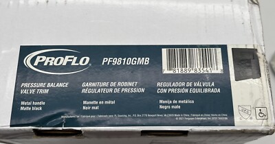 PROFLO PF9810GMB Kelper Pressure Balanced Valve Trim Only - Black *READ*