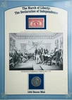 1926-D Standing Liberty Quarter & 1926 Stamp In Declaration Of Independence Card