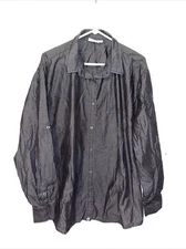 Chef Works Chef Shirt Womens 2XL Gray Roll Tab Sleeve Button Up Basic *Flaws