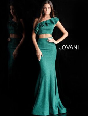 Jovani 66271 Hunter Green 2 piece Crop top gown size 4 NWT SALE! | eBay