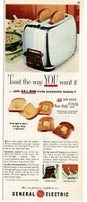1954 G-E General Electric Automatic Toaster Vintage Print Ad