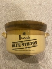 Vintage Harrod's Finest Selected Blue Stilton Cheese Pot Dish T G Green, England