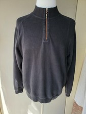 Tommy Bahama Reversible Sweater Mens Medium Gray Black Leisure Classic Core Soft