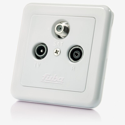 Fuba SAT Steckdose 3-Loch Stichleitungsdose 2-3 dB - Antennendose SAT TV Radio