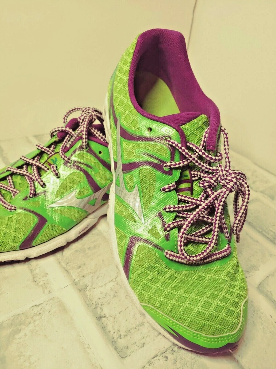Mizuno Women s Shoes Size 6 Green Purple Wave Hitogami Athletic Running