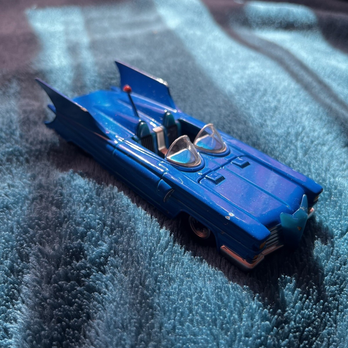 Vintage 1960 Corgi Batmobile Blue UK