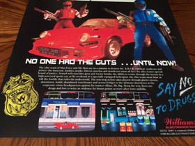 NARC classic 1988 arcade game poster print 80s video game nes