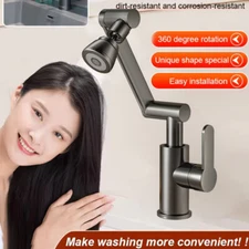 New Kitchen Sink Faucet 1080° Swivel Single Handle Robotic Arm Sprayer Mixer Tap