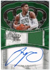 Jayson Tatum 2017-18 Panini Crown Royale Rookie Jersey Auto Card 159/199 *READ*