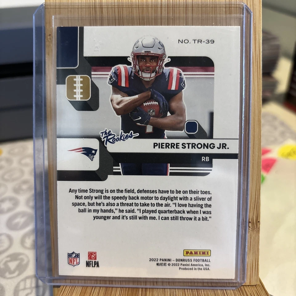 2022 Donruss The Rookies #TR-39 Pierre Strong Jr. - New England Patriots - Image 2 of 2