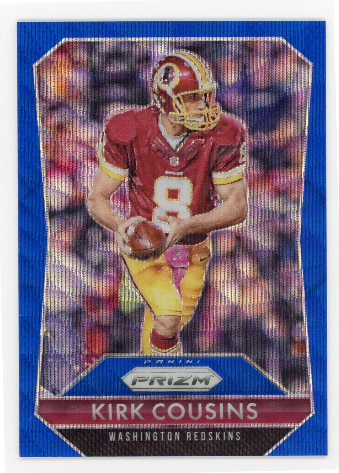 E414 KIRK COUSINS BLUE WAVE REFRACTOR 2015 PRIZM 102/150 WASHINGTON VIKINGS #154