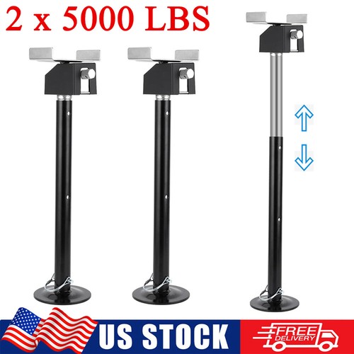 2x RV Slide Out Support Jacks 21" to 34" Steel 5000Lbs for Camper Travel Trailer