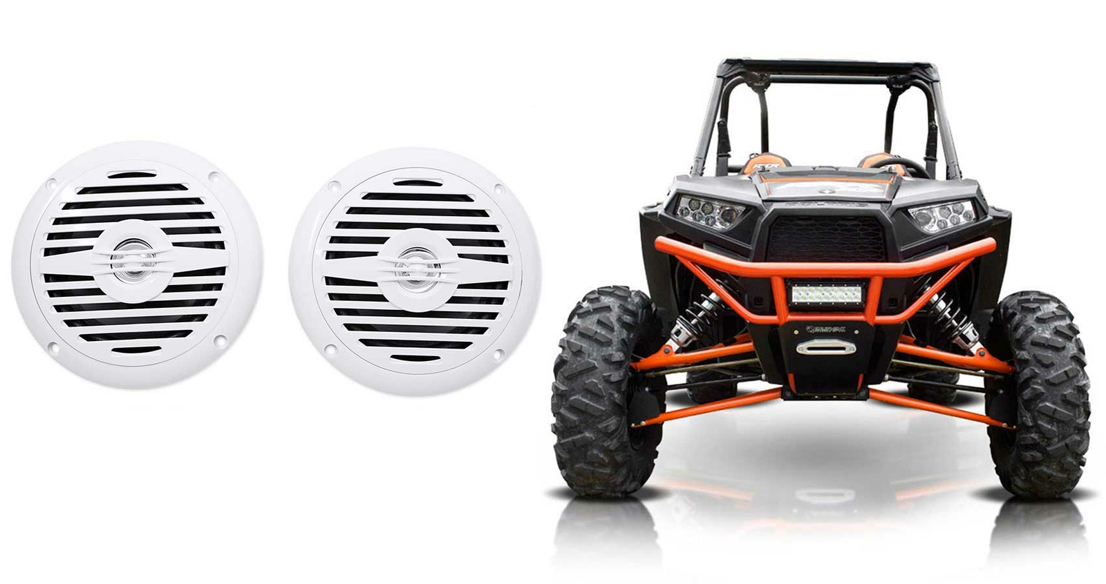 2 Водонепроницаемые колонки Rockville MS525W 525 мощностью 400 Вт для Polaris RZRATVUTVCart 5390₽