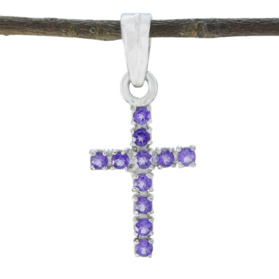 Azure Radiance Amethyst Gemstone Silver Pendant Collection 925 Silver Pendant
