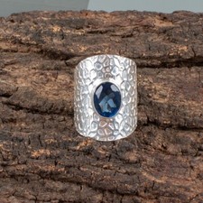 London Blue Topaz Gemstone 925 Sterling Silver Jewelry Handmade Engagement Ring