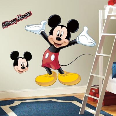 RoomMates Mickey Mouse Peel and Stick Giant Wall Decals - RMK1508GM Made in USA