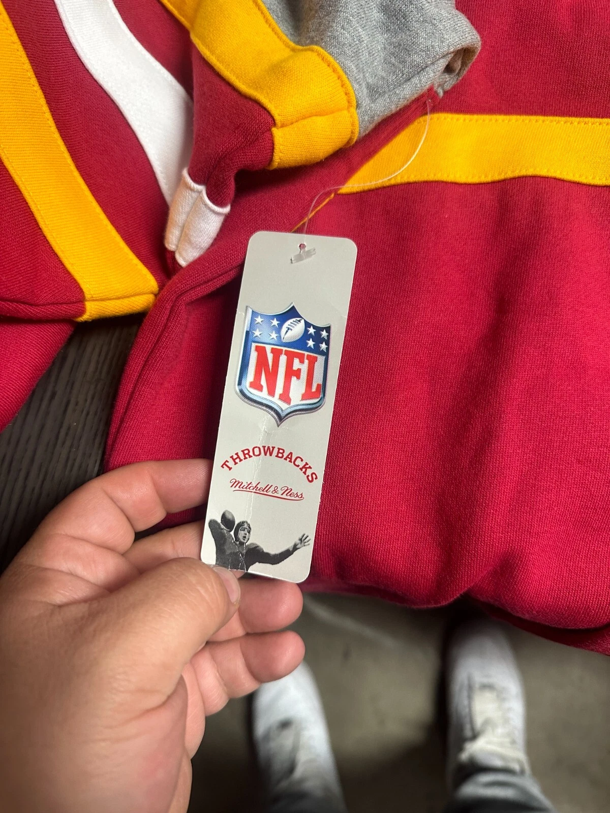 Felpa con cappuccio uomo Mitchell & Ness Throwbacks Head Coach 3XL kansas city