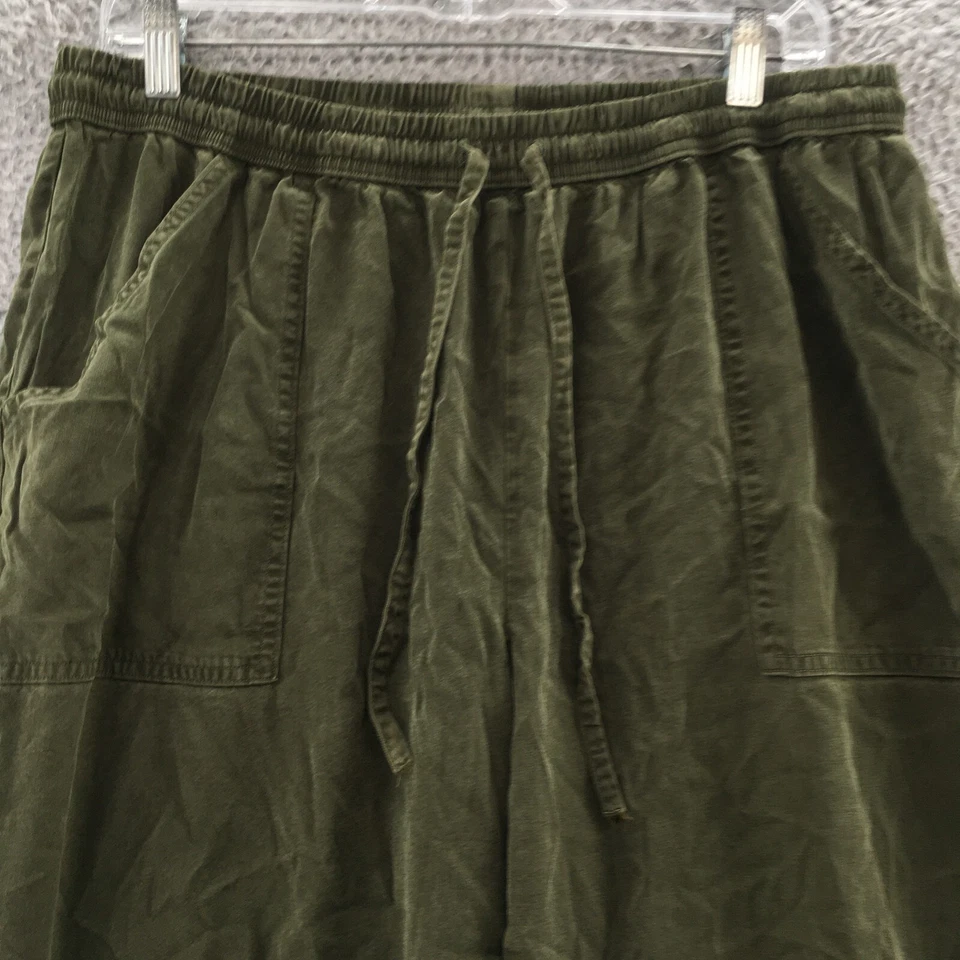 Pantalones de chándal ROSA Victoria Secret para mujer grandes (real 33x28) verde tiro alto Foto 2 de 4