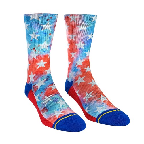 MERGE4 Old Glory Red White and Blue Star Spangled Patriotic Crew Socks - 第 1/5 張圖片
