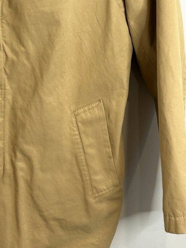 Banana Republic Mid Length Mens Trench Rain Coat Jacket Tan Unlined Vented M - Picture 4 of 12
