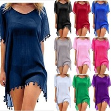 Women Beach Cover Up Swimsuit Beachwear Dress Summer Bikini Swimwear Kaftan UK