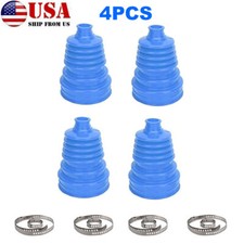 4X Constant Speed CV Boot Joint Dust Cover Kit Universal Clamps Ball Cage Circle