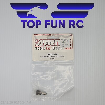 Arrma 10T Spiral Input Gear (Part Z-AR310498) For Kraton RC Cars - Brand New Replacement - View #4