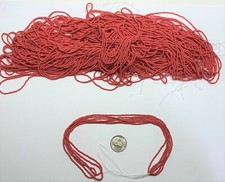 Antique Micro Seed Beads-13-14/0 Unusual Aged Melon Pink Red Opaque- 5 gram hank