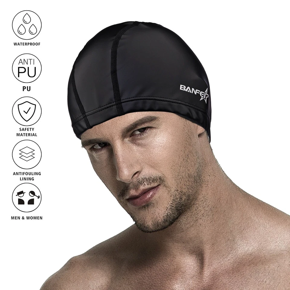 Anti-Slip Swimming Cap Waterproof Swim Pool Hat For Unisex Adult Men Women US - Image 2 of 4