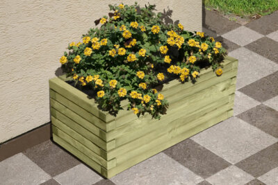 Pflanzkasten 80 x 40 x H35 cm Holz KDI Blumenkasten rechteckig Pflanztrog |  eBay.de