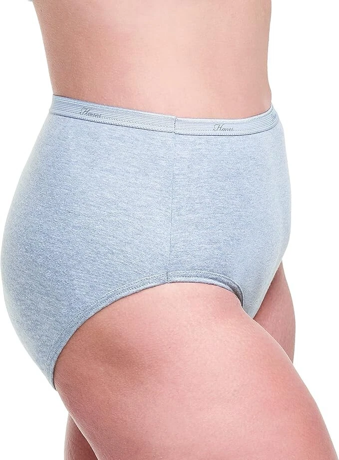 Paquete de 10 bragas clásicas de algodón Hanes para mujer talla 9 Foto 2 de 4