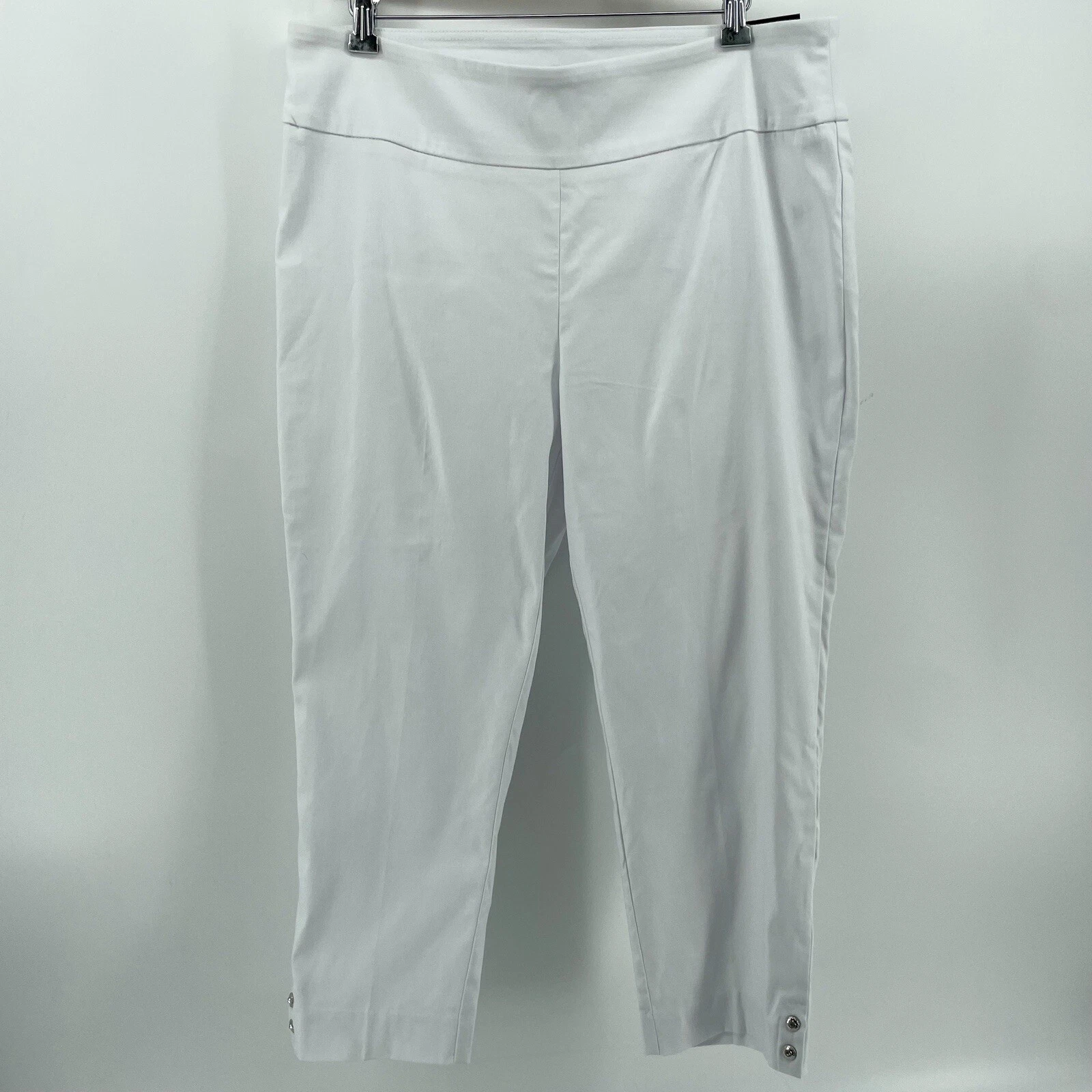 Counterparts Women’s Capris White Luxe Stretch L New