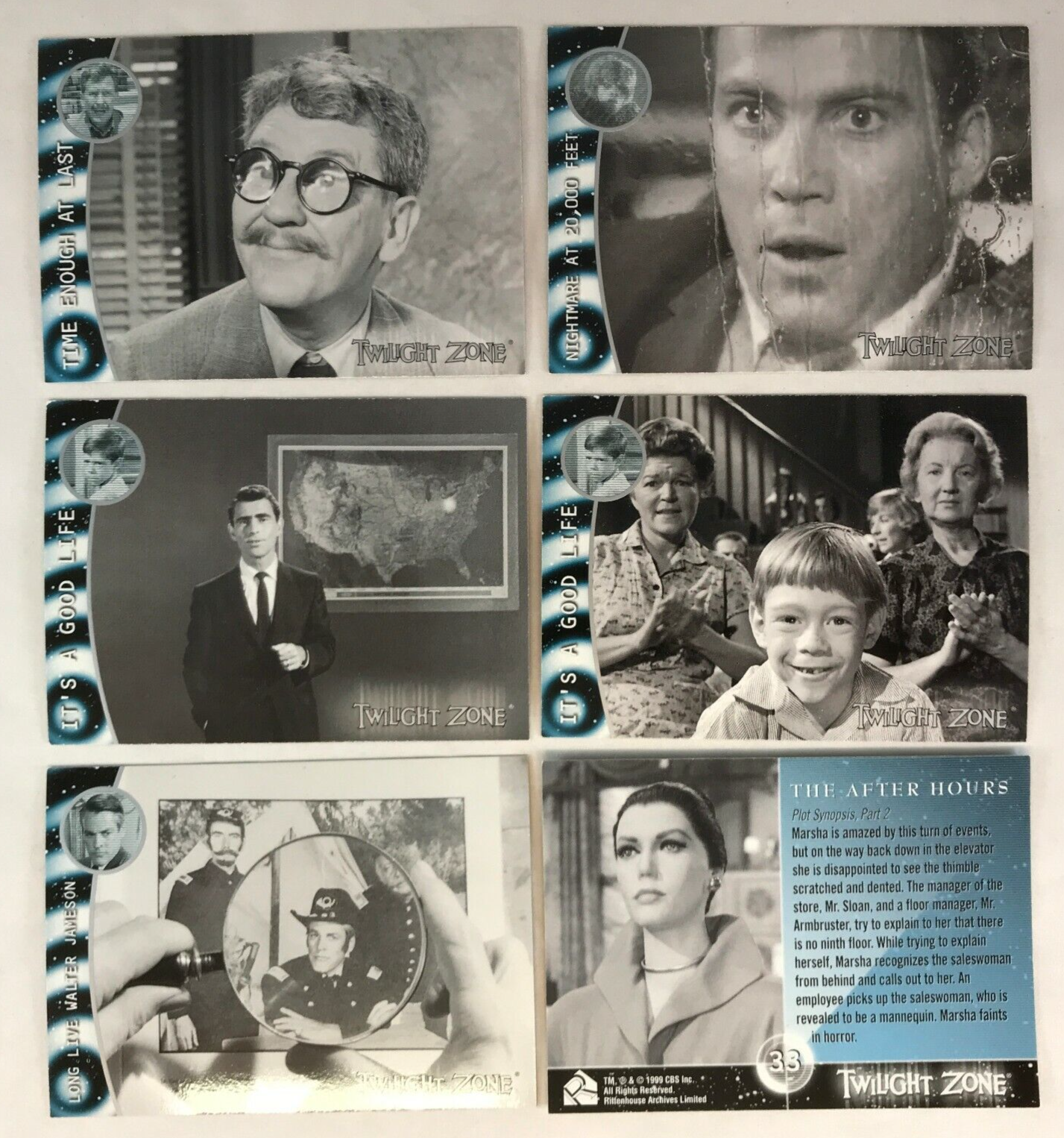 THE TWILIGHT ZONE SERIES 1 PREMIERE Complete Card Set ROD SERLING (#1-#72) - Picture 2 of 3
