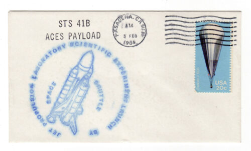 Shuttle STS-41B Launch Support Jet Propulsion Lab Pasadena pmk Cover - Afbeelding 1 van 1
