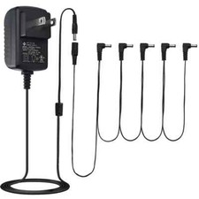 9V DC 1A Guitar Power Adapter  5 Way Right-Angle Plug Daisy Chain Power Cable