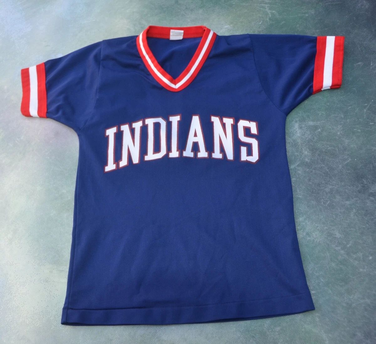 Vintage MLB Cleveland Indians Jersey Size Youth M____MADE IN USA.