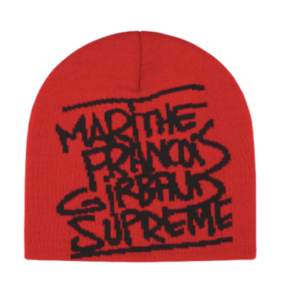 SUPREME SS25 SUPREME®/MARITHÉ + FRANÇOIS GIRBAUD BEANIE BLACK RED