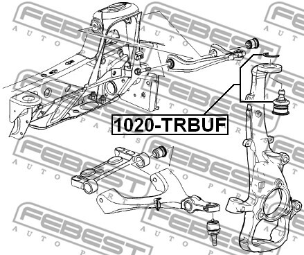 1020-TRBUF FEBEST Ball Joint for BUICK,CHEVROLET,GMC,SAAB