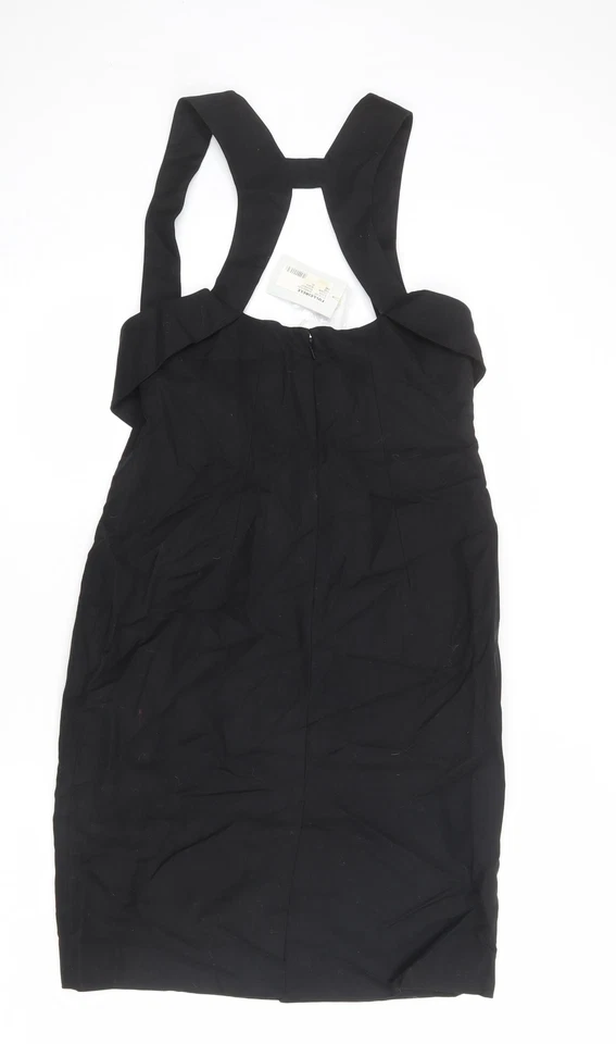 Full Circle Womens Black Cotton Blend Shift Size 14 Zip - Image 2 of 4