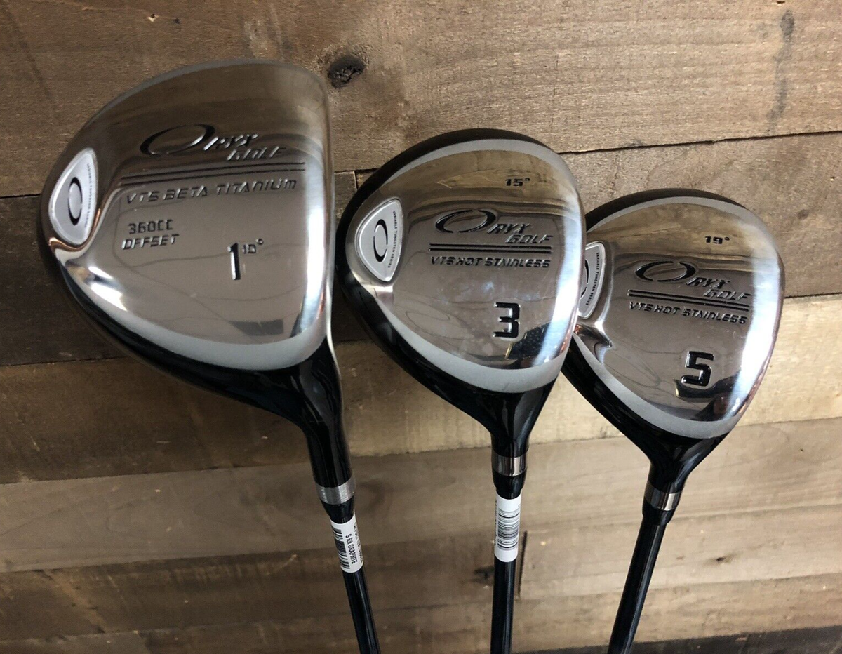 DEMO Mens ORYX 10° Driver 3 5 Fairway Wood Set Golf Clubs Stiff