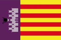Autoaufkleber Sticker Fahne Spanien - Mallorca Flagge Aufkleber
