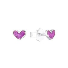 Princess Lillifee Children Earrings Ear Studs Silver Heart Enamel 2036441