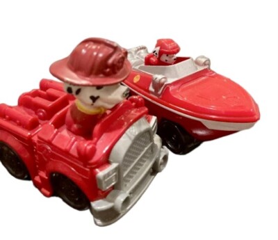 2 Paw Patrol Vehicles Mini Toys Collectibles Dogs Truck Boat