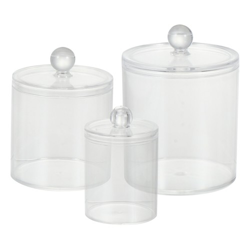 3 Pcs Transparent Storage Tank Pads Holder Container with Lid eBay