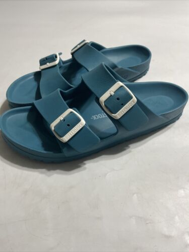 Birkenstock Arizona Essentials EVA slides sandals Teal blue Mens 8 ...